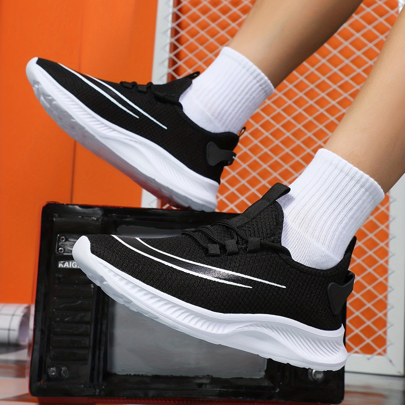 Men's Lace Up Sneakers Casual Outdoor Mesh Shoes