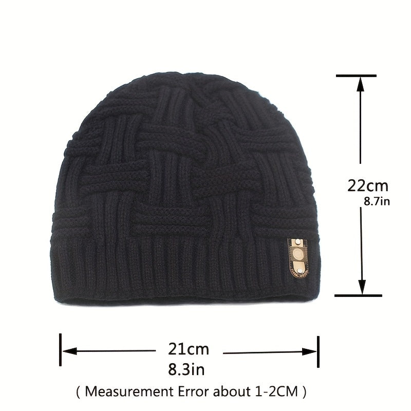 Skullies Beaines Knitted Hat Winter Hats Men Women Bonnet Warm Thick Fur Cap