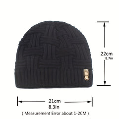 Skullies Beaines Knitted Hat Winter Hats Men Women Bonnet Warm Thick Fur Cap