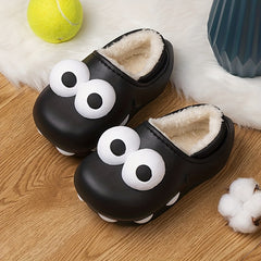 Boys Funny Eyes Cartoon Slides Cozy Slippers For Indoor Outdoor Bedroom
