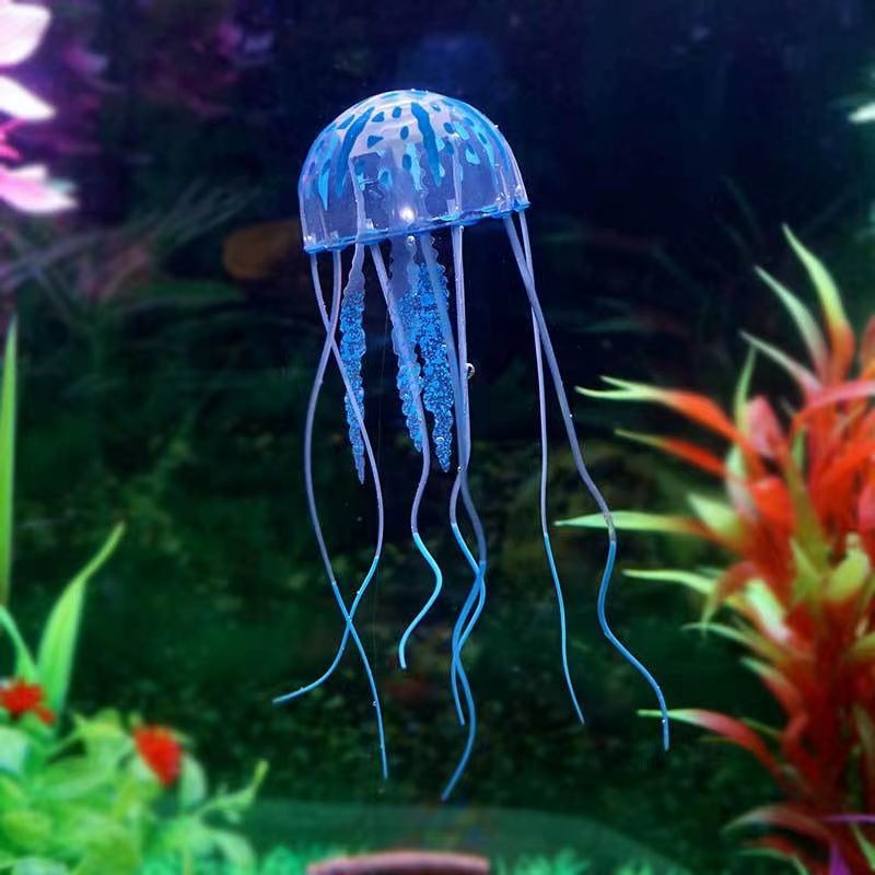 Silicone Glowing Jellyfish for Aquarium Decoration