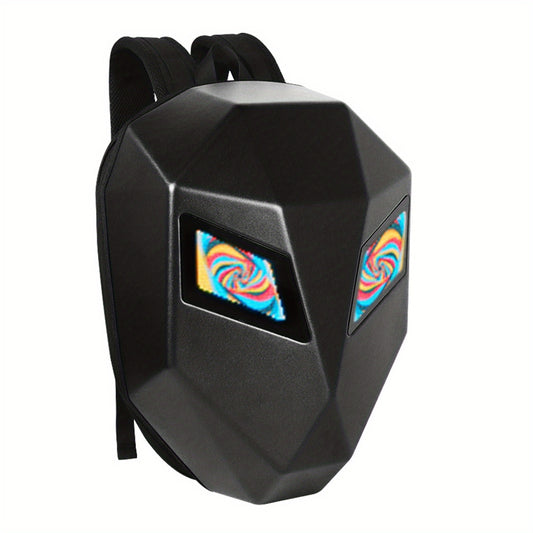 LED Waterproof Hard Shell Backpack With USB Charging Port