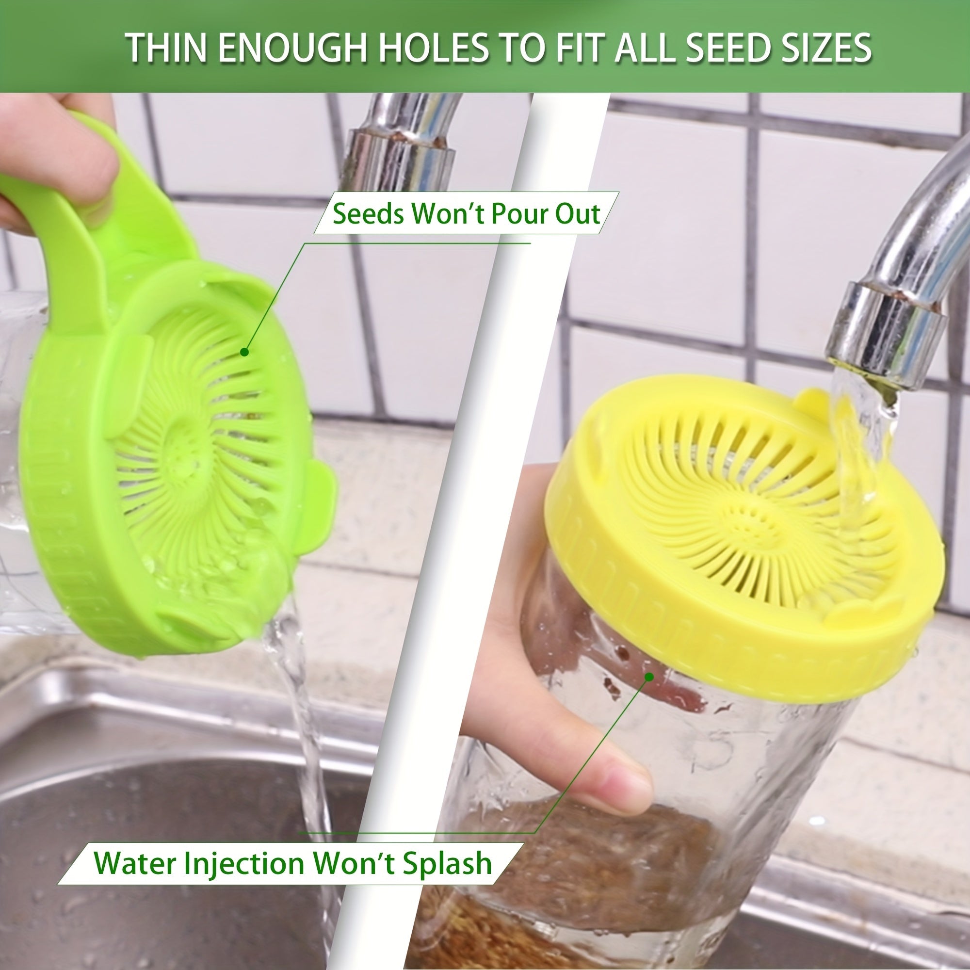 6pcs Sprouting Lids Set for Easy Sprout Growing