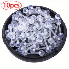 10pcs Colorful Acrylic Ball Tongue Barbell Stud Nipple Ring Tragus