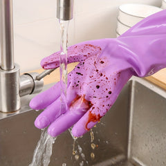 Long Velvet Warm Gloves Waterproof Laundry Gloves