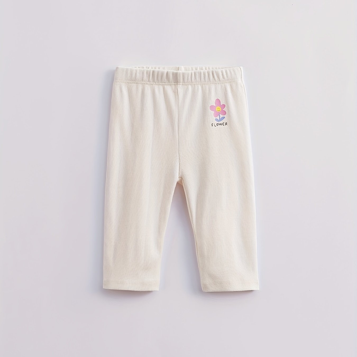 Girls Summer Cropped Leggings Assorted Colors Elastic Knit Pants
