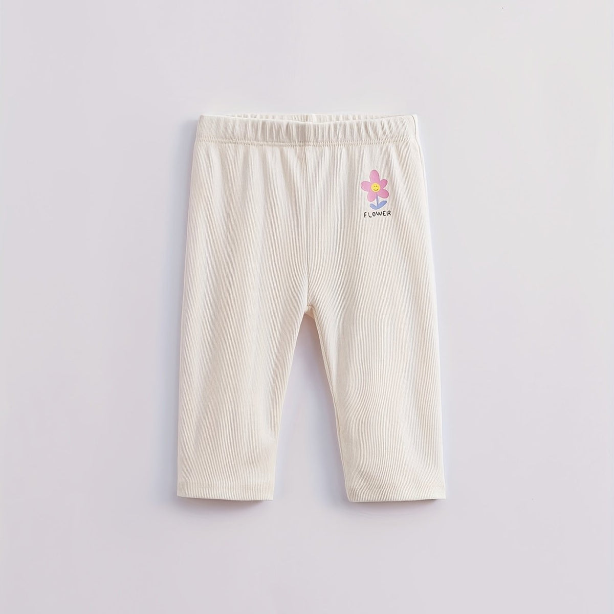Girls Summer Cropped Leggings Assorted Colors Elastic Knit Pants