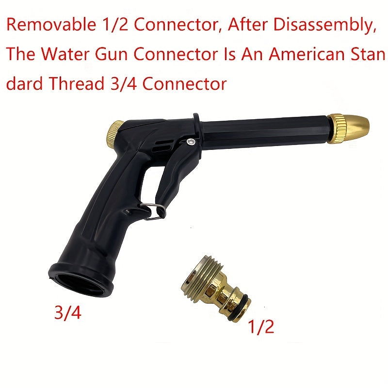 High Pressure Water Gun Portable Hose Nozzle Spray Adjustable Garden Car Pet Cle