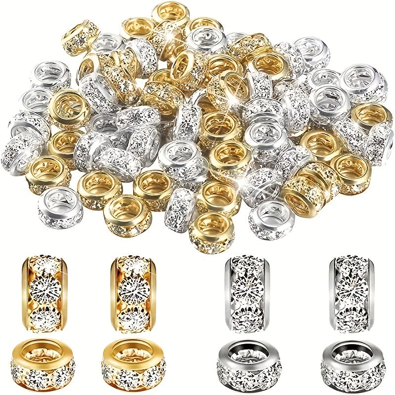 50pcs Large Hole Drill Ring Welding Jewelry Accessories Necklace Material