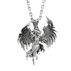 Men's Retro Angel Wings Pendant Necklace