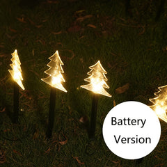 5pcs Star Snowflake Bell LED Lights Christmas Tree Decor