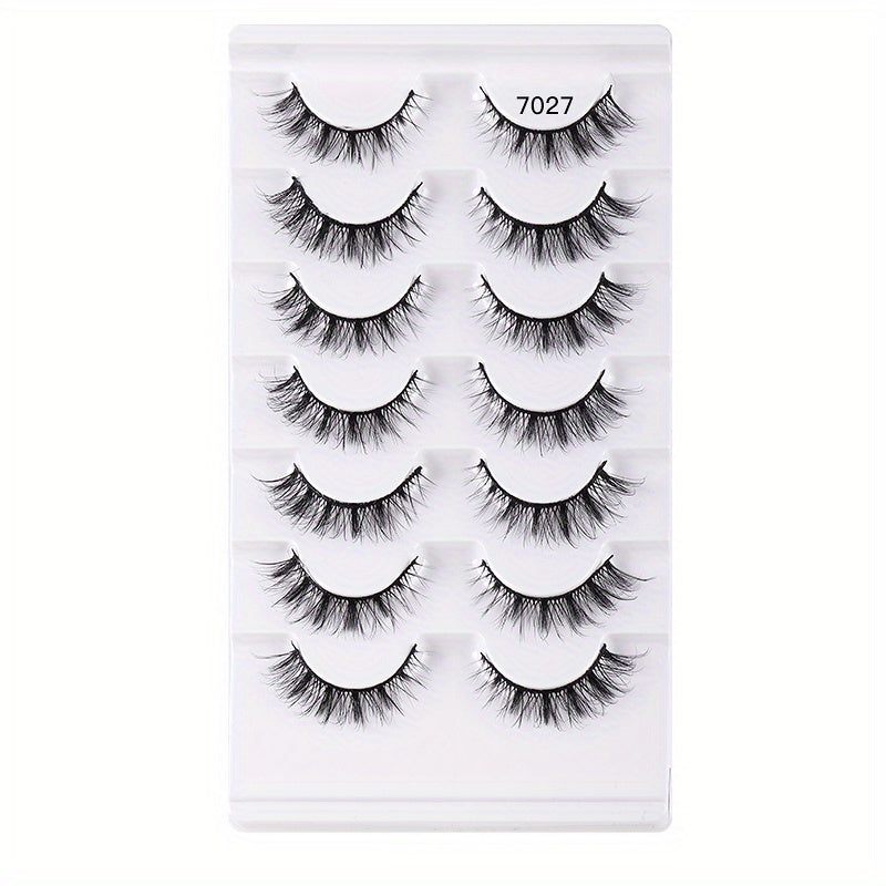 7 Pairs Natural-Looking False Lashes for Makeup Bulk