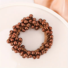 Faux Pearl Hair Tie Non Slip Scrunchie Ponytail Holder Elastic Hair Accessory