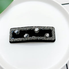 Rhinestone Solid Hair Clip Hair Accessories For Women 2pcs