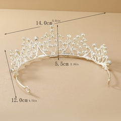 Silvery Crystal Headband Rhinestone Crown Princess Tiara Hair Accessory