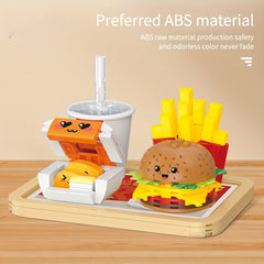 261pcs Building Blocks Hamburger Package DIY Fast Food Model Gift