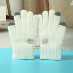 Kids' Plush Winter Split-finger Gloves, Mobile-friendly