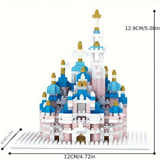 1450pcs Pink Castle Building Blocks ABS Material Festivals Birthday Year