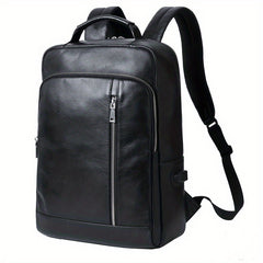 Men's Leather Backpack Casual Business Computer Backpack