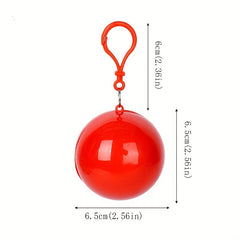 Disposable Ball Shape Raincoat Key Chain for Outdoor Activities
