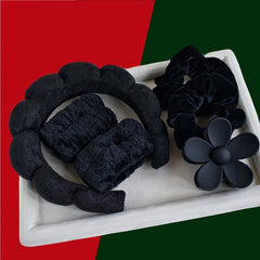 6pcs Velvet Hair Hoop Set for Face Skincare & Makeup, Perfect Christmas Gift