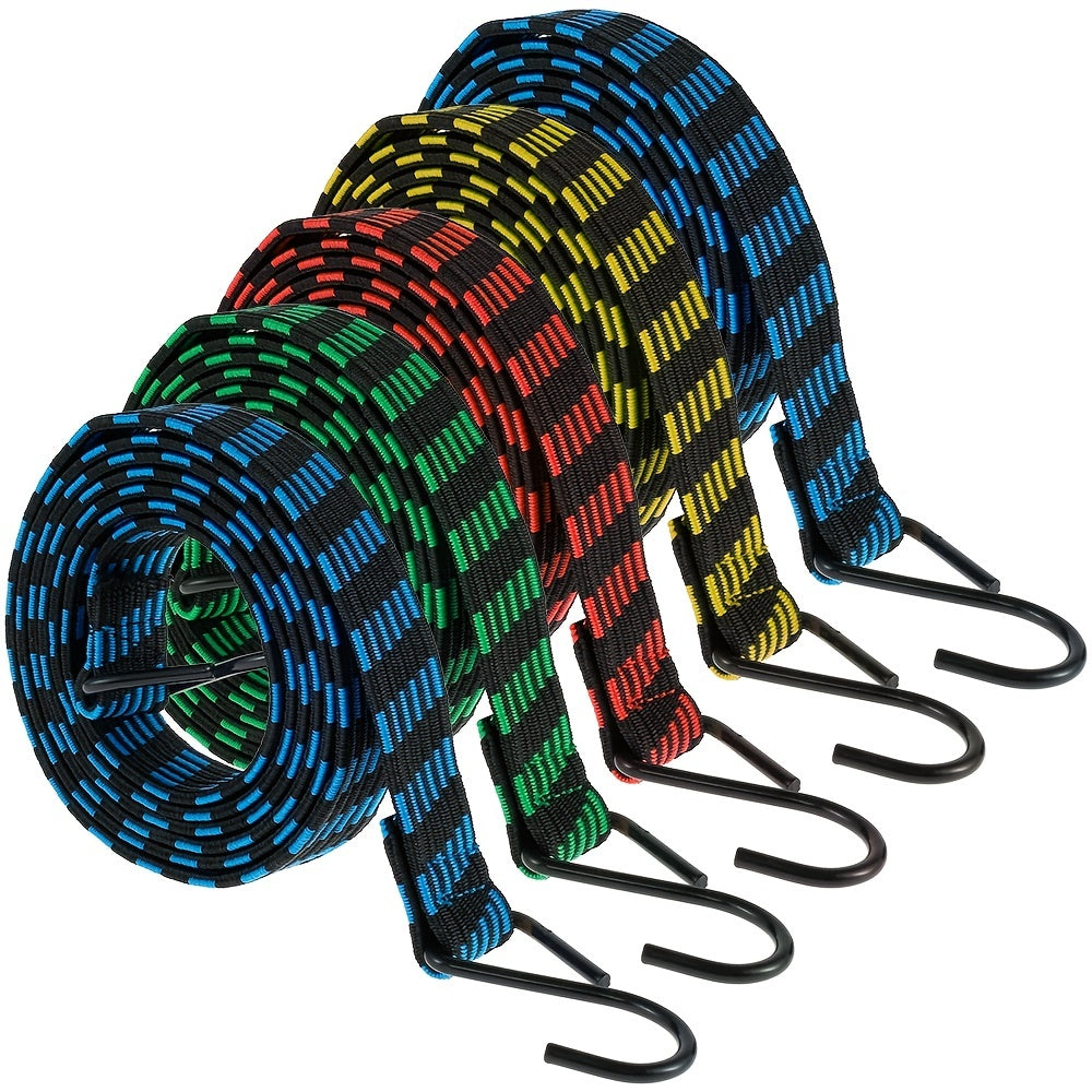 5Pcs Bungee Cords Heavy Duty Luggage Straps