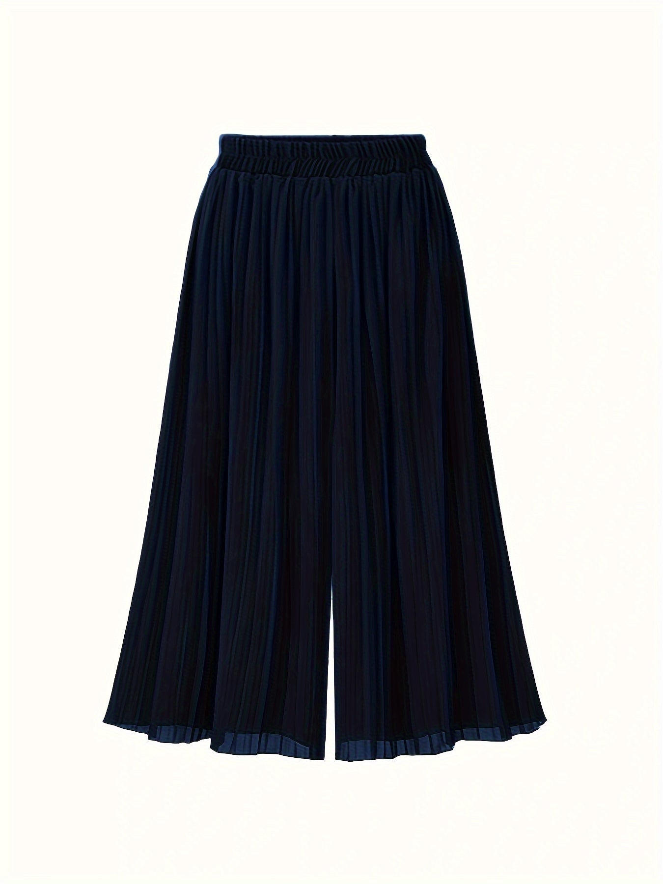  Wide Leg Trousers Elastic High Rise Pleated