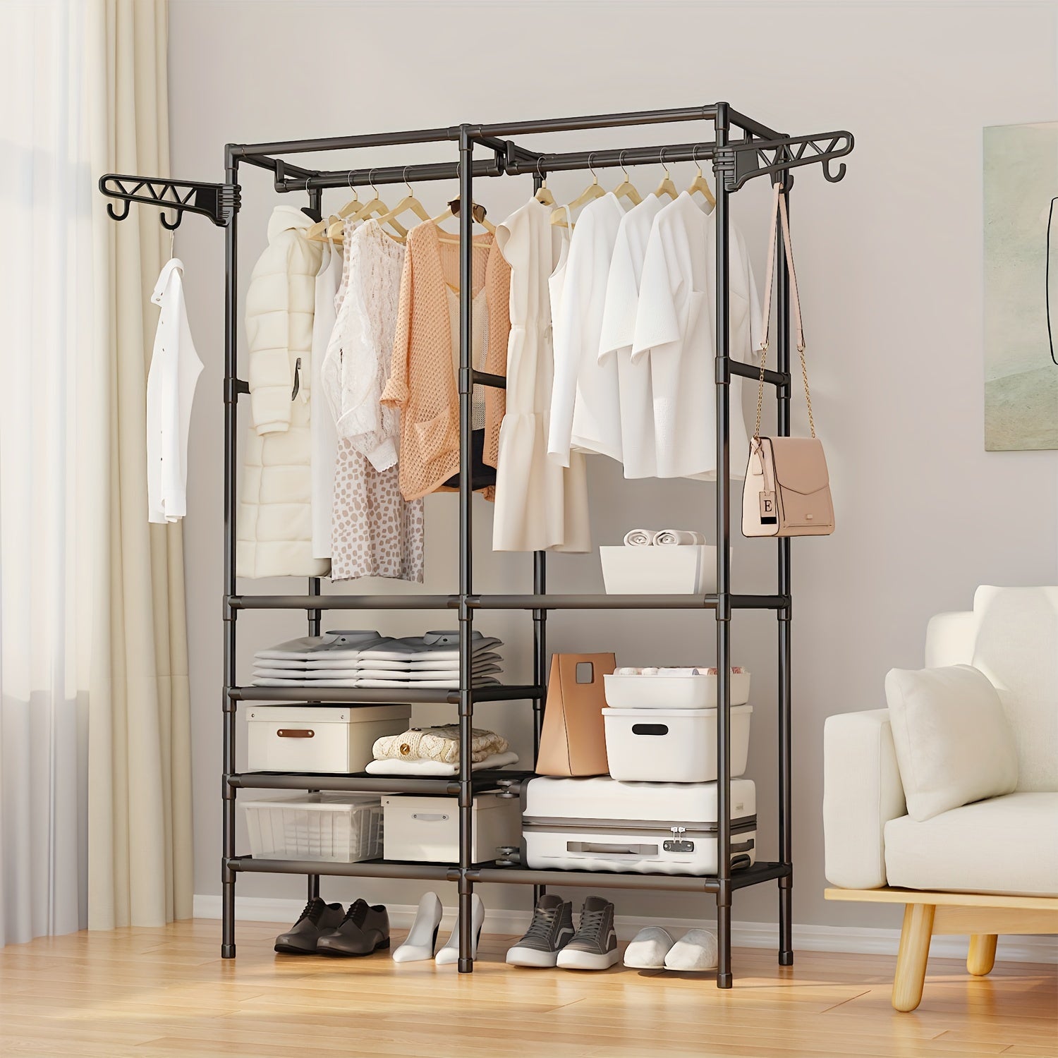 Large Capacity Coat Rack Standing Storage Rack