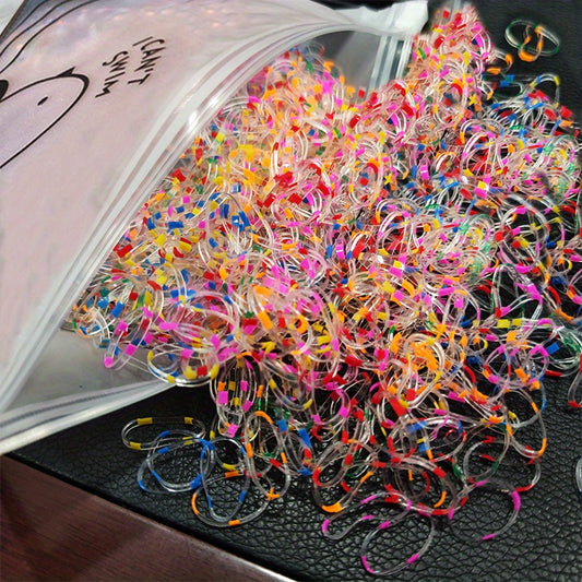 1000pcs Disposable Soft Elastic Hair Ties Women Girls Hair Rubber Bands