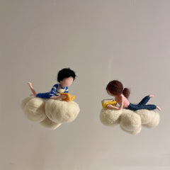 1pc Cloud Doll Wool Felt DIY Material Package 4 Styles