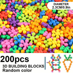 3D Snowflake Building Blocks Set Educational Toy for Gift Giving