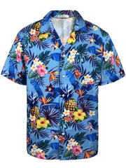 Spiral Dye Hawaiian Shirt Men's Casual Button Up Short Sleeve Shirt