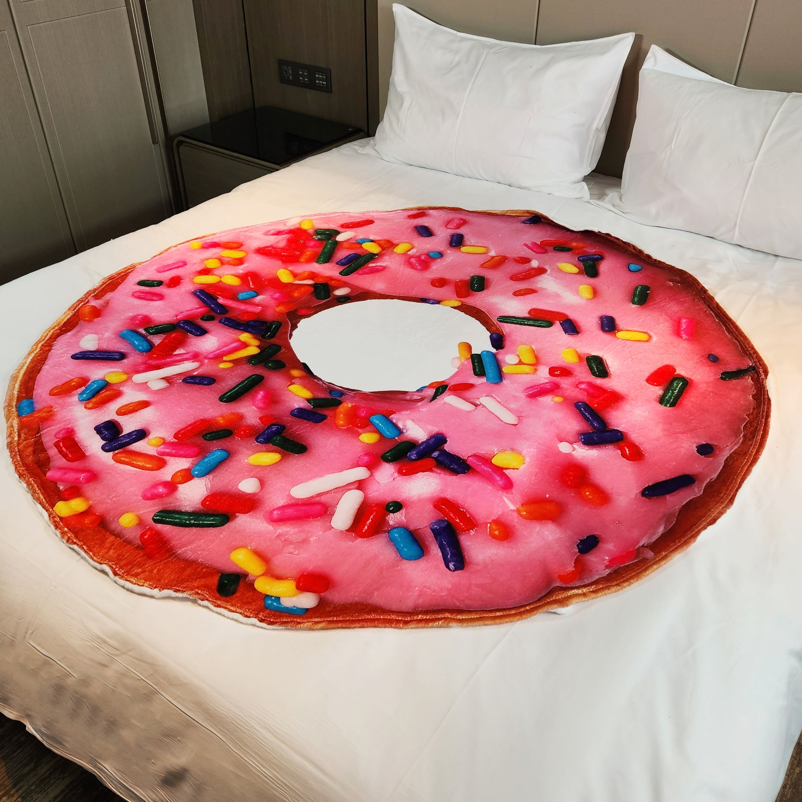 Creative Simulation Donut Digital Printing Blanket Flannel Casual Blanket