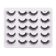 Vegan Natural Plant Fiber False Eyelashes Curly Full Cat Eye Faux Mink Lashes