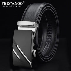 Men's Cowhide Automatic Belt Business Leather Belt