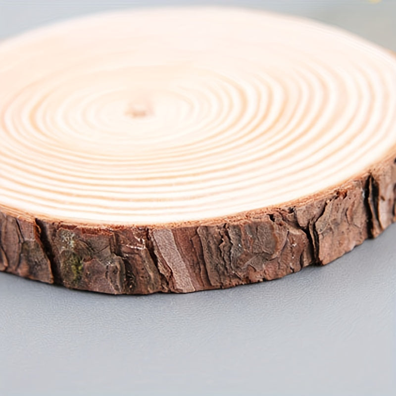 10pcs 5-08-6-35cm Wooden Slices Round Rustic Wedding Christmas DIY Crafts