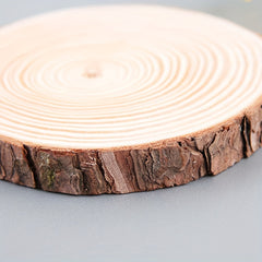10pcs 5-08-6-35cm Wooden Slices Round Rustic Wedding Christmas DIY Crafts