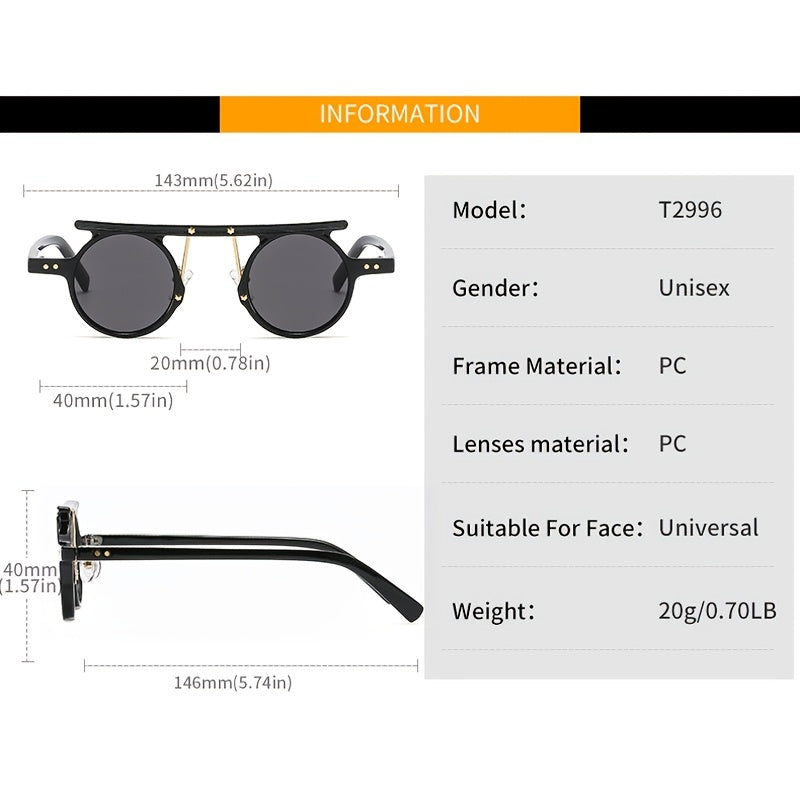 Small Round Frame Sunglasses Vintage Stylish Ladies Glasses