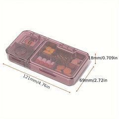 Portable Pill Organizer with Cutter and Grinder