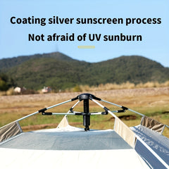 Quick Opening Portable Camping Tent Rainproof Silver Sunscreen