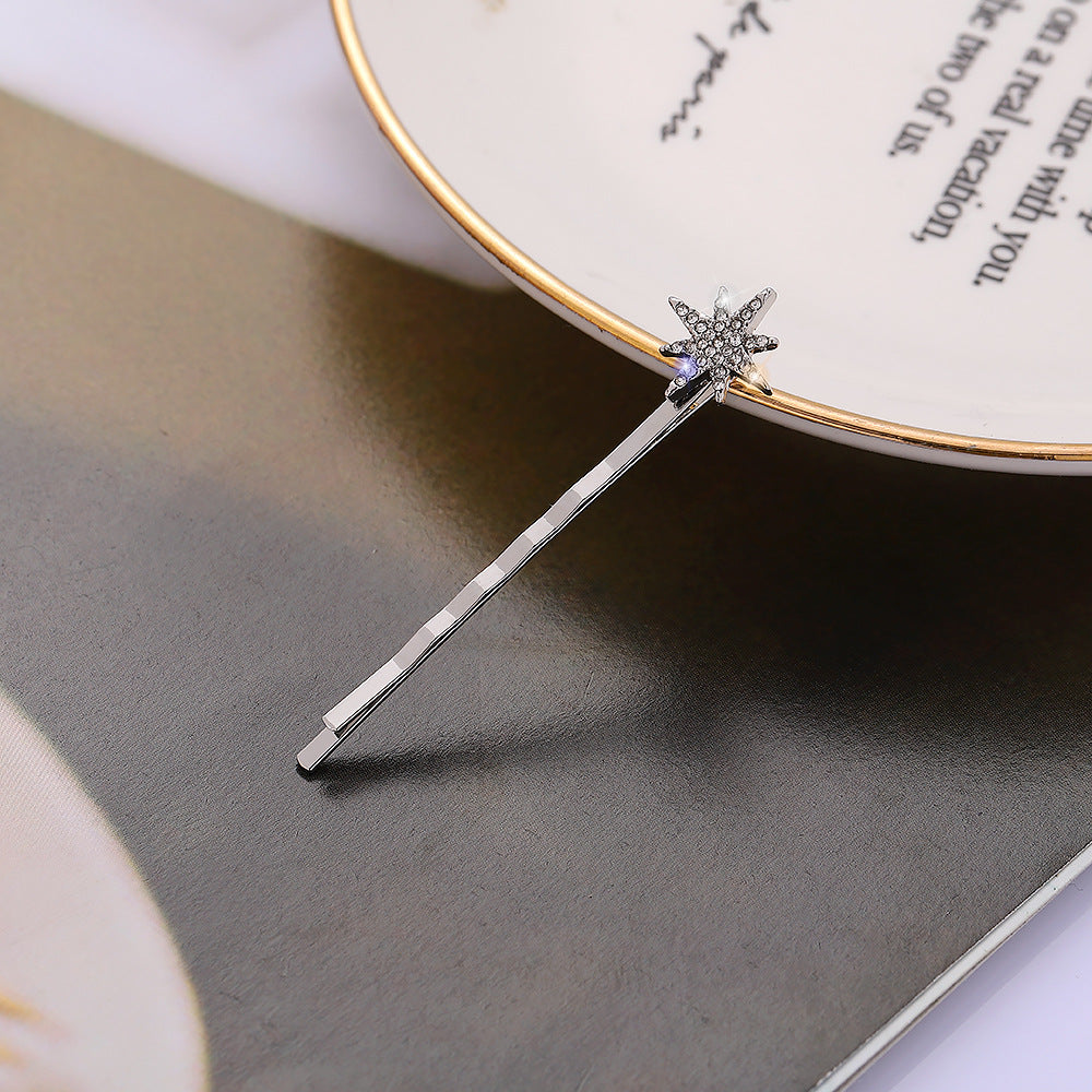 Silver Moon Star Hair Pin Set Silver Hair Clip Set