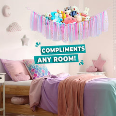 Toy Hammock with Tassels for Nursery or Kids Bedroom