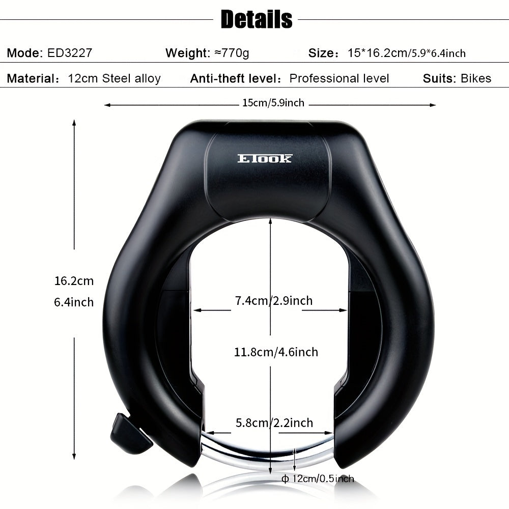 ETOOK Bicycle Lock Crab Claw Lock Horseshoe Lock Mountain Bike Road Bike