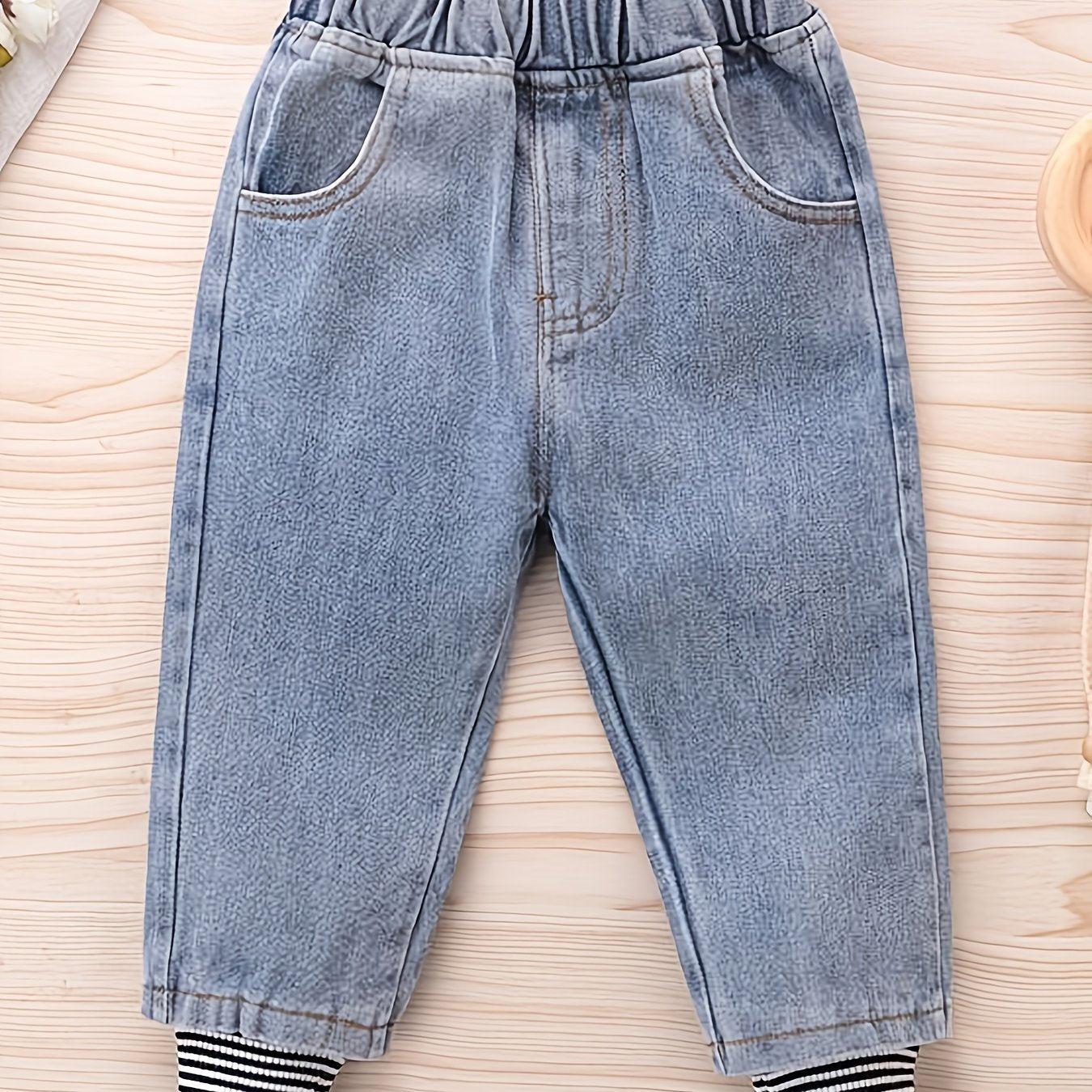 Girls Striped Denim Jeans for Autumn Winter