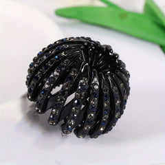 Rhinestone Magic Bird Nest Clip Hair Bun Maker Ponytail Holder Vintage Hair