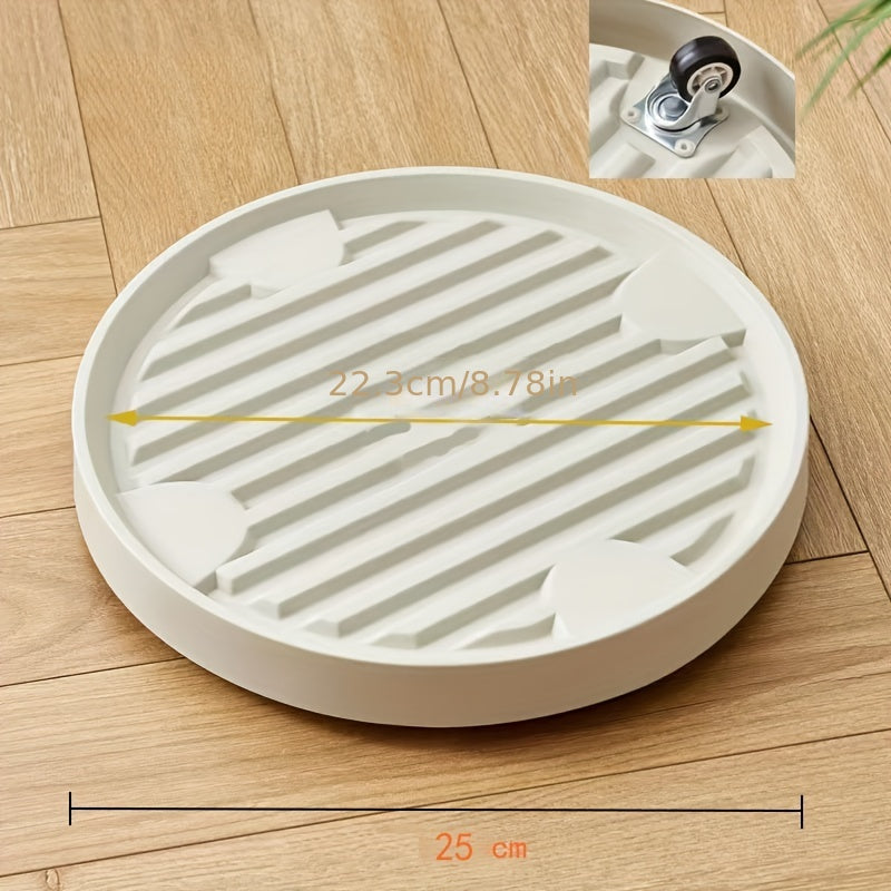Plant Caddy Hidden Wheels Movable Plant Stand Pot Saucer