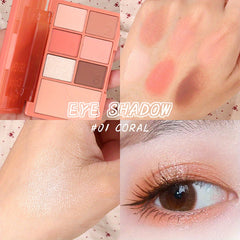 7 Colors Eyeshadow Palette Matte Shimmer Finish Soft Texture Delicate Powder