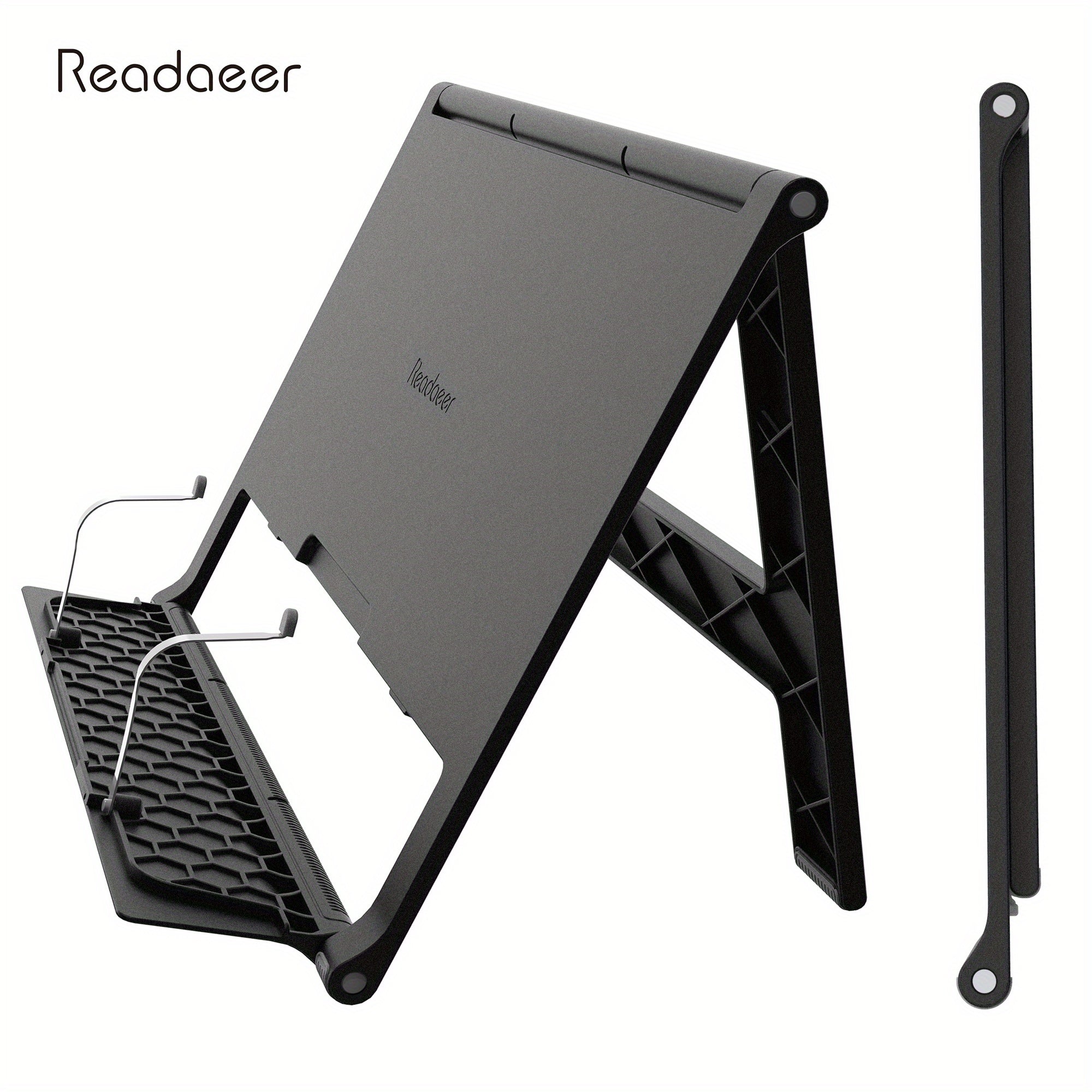 Readaeer Portable Book Stand Angle Adjustable Book Holder For Thick Textbook