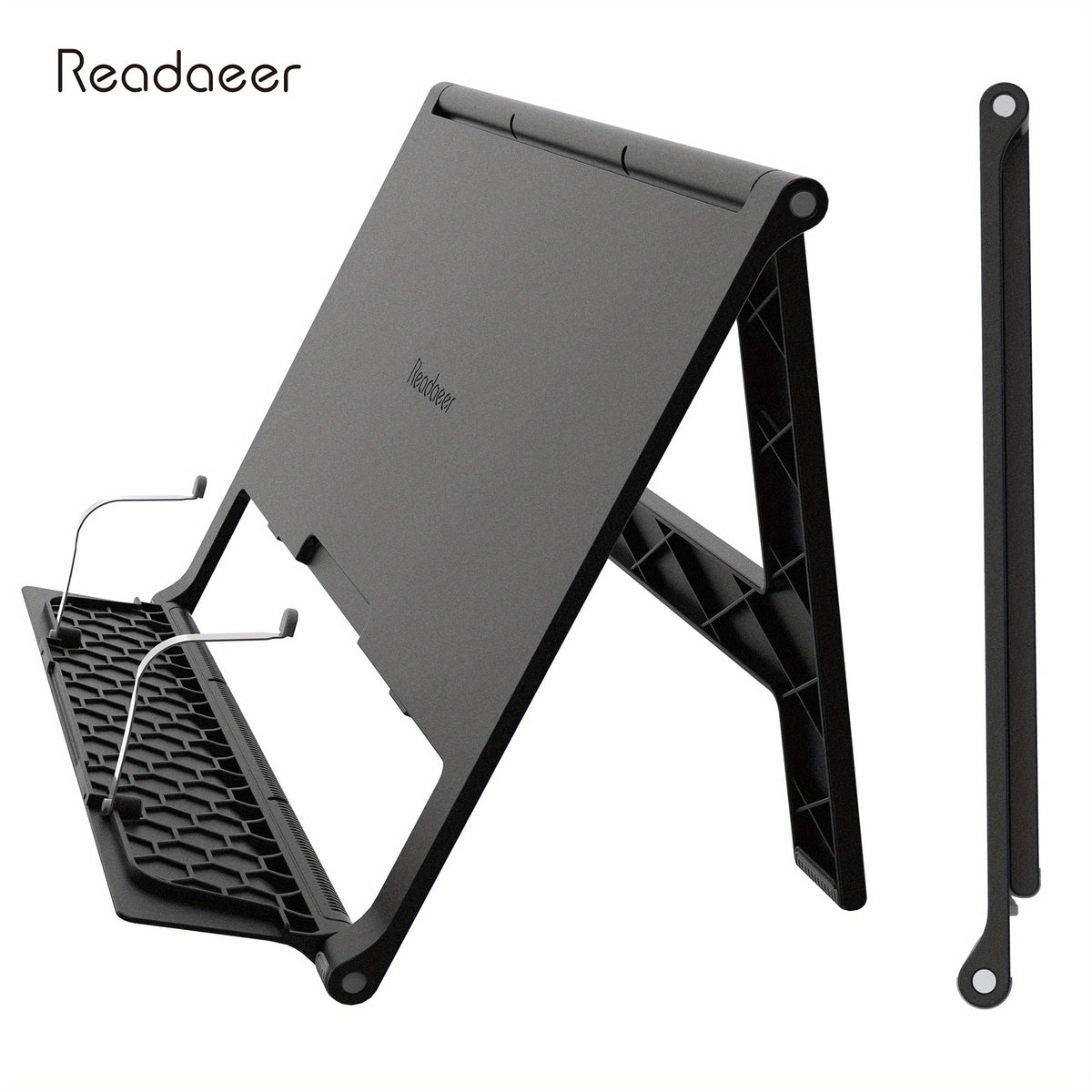 Readaeer Portable Book Stand Angle Adjustable Book Holder For Thick Textbook