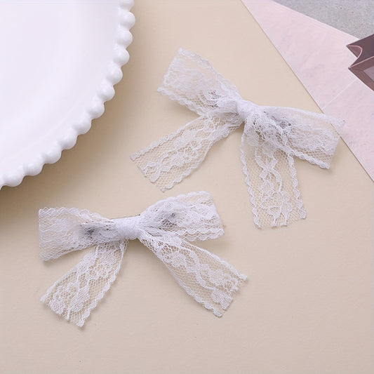 2pcs Lace Bowknot Hair Clips Women Girls Daily Decoration Accessories